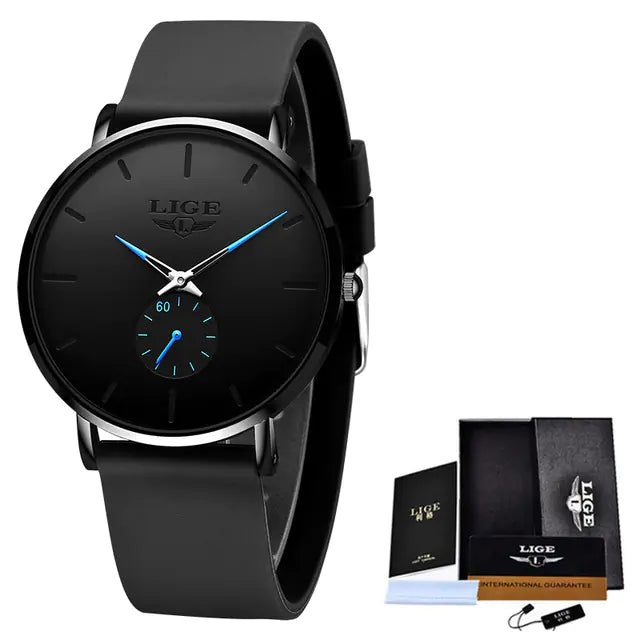LIGE Ultra-Thin Quartz Luxury Watch