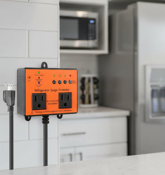 Refrigerator Surge Protector, 3-Outlet 120V