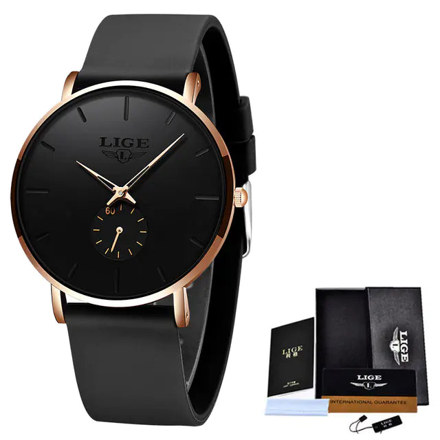 LIGE Ultra-Thin Quartz Luxury Watch