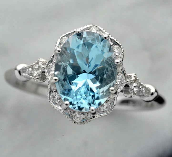 Gold Electroplating Diamond-Studded Ring