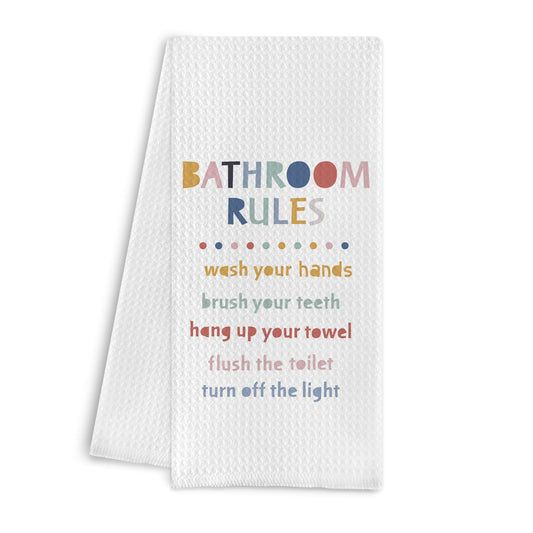 Kids Bathroom Rules Hand Towels