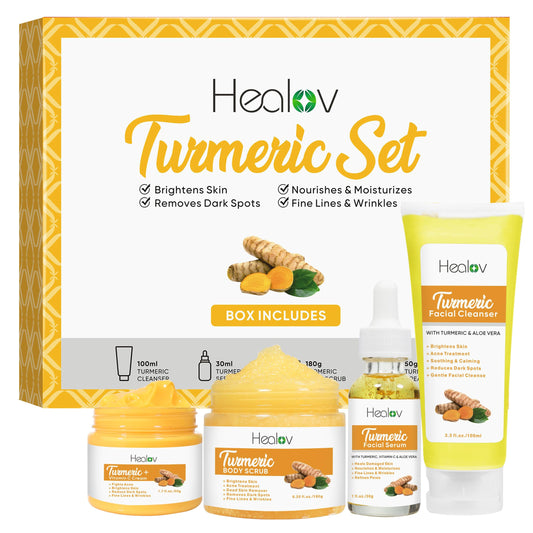 Turmeric Skincare Set – 4-Piece Brightening Collection