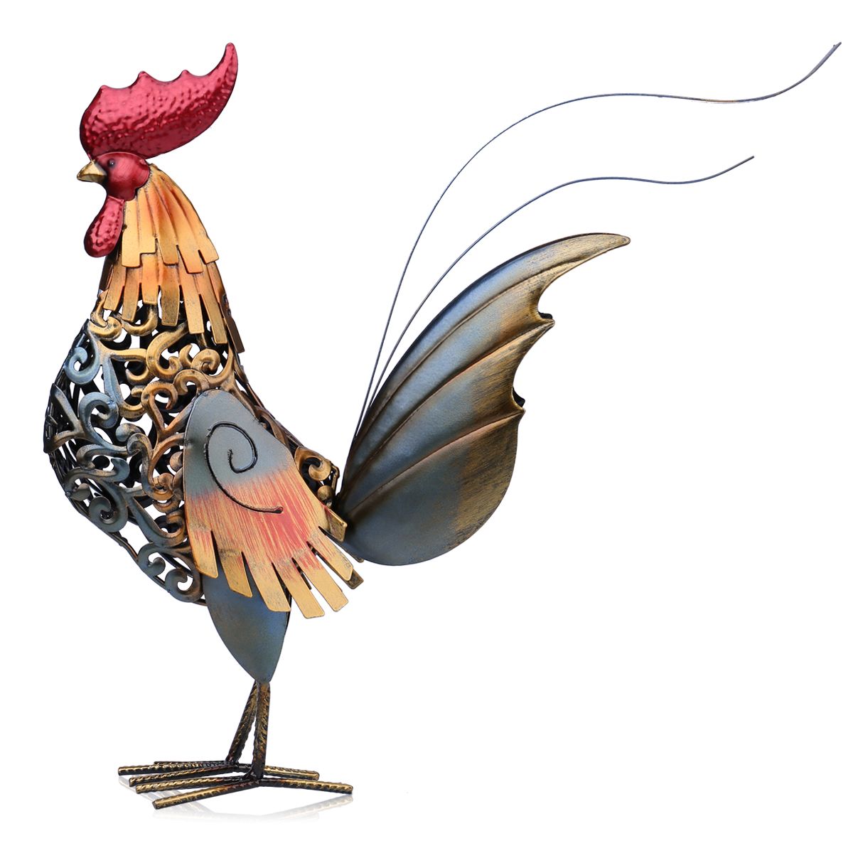 Modern Metal Decorative Craft - Filigree Rooster Piece
