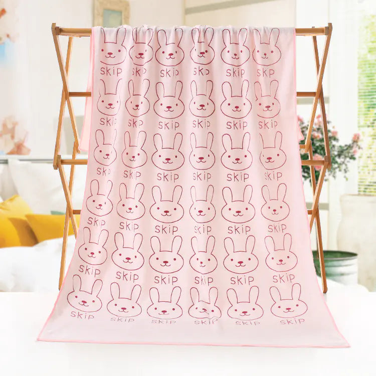 Microfiber Beach Towel with Cartoon Print Design