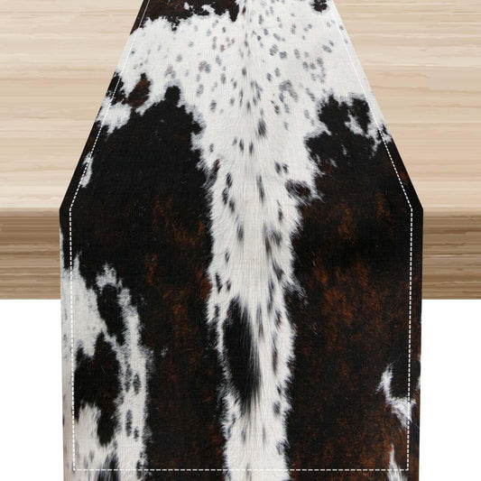 Cowhide Printed Table Runner 13"x72"