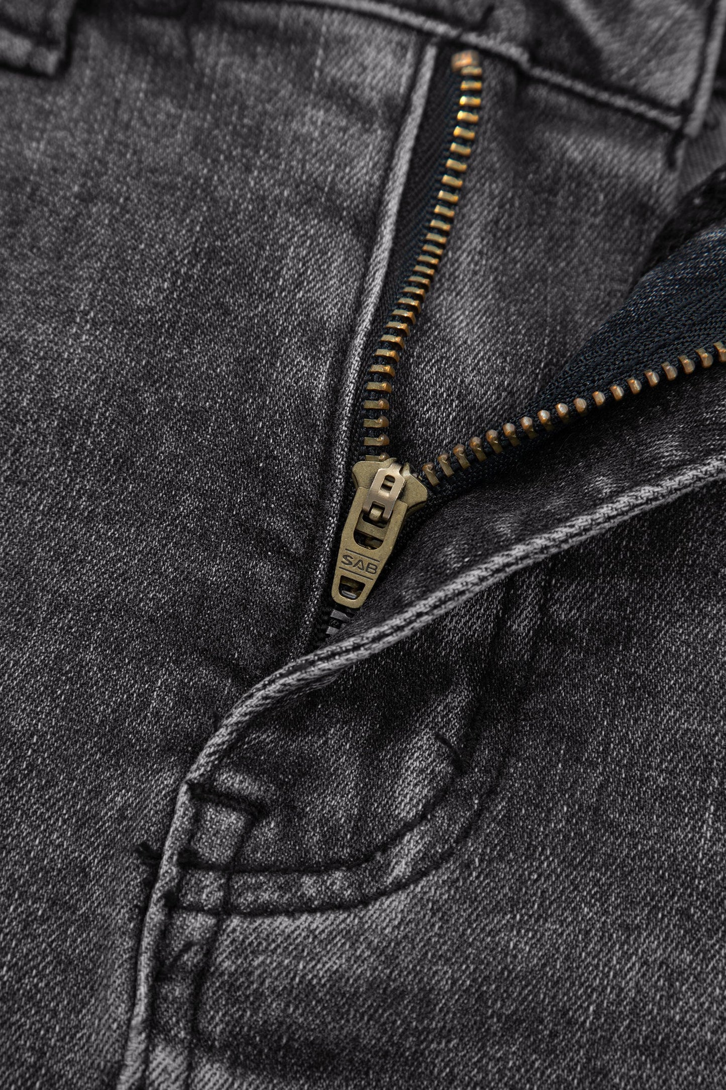 Denim Asymmetrical Distressed Midi Skirt