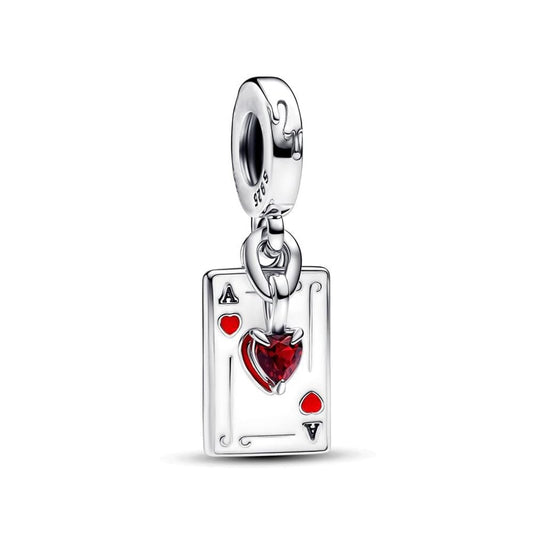 925 Sterling Silver Ace of Hearts Charm