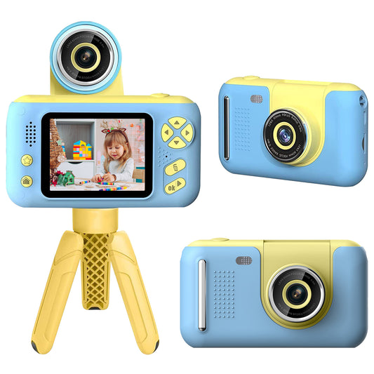 Kids Digital Camera with Flip Lens and Tripod