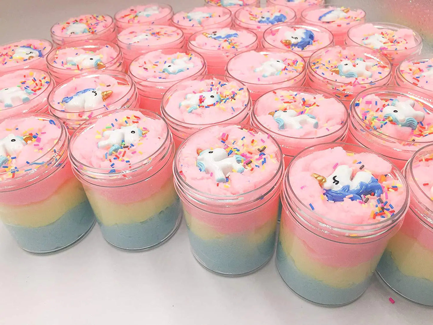 Unicorn Cloud Slime with Colorful Silk Texture