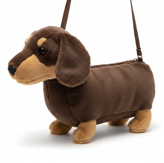 Plush Dachshund and West Highland Crossbody Bag