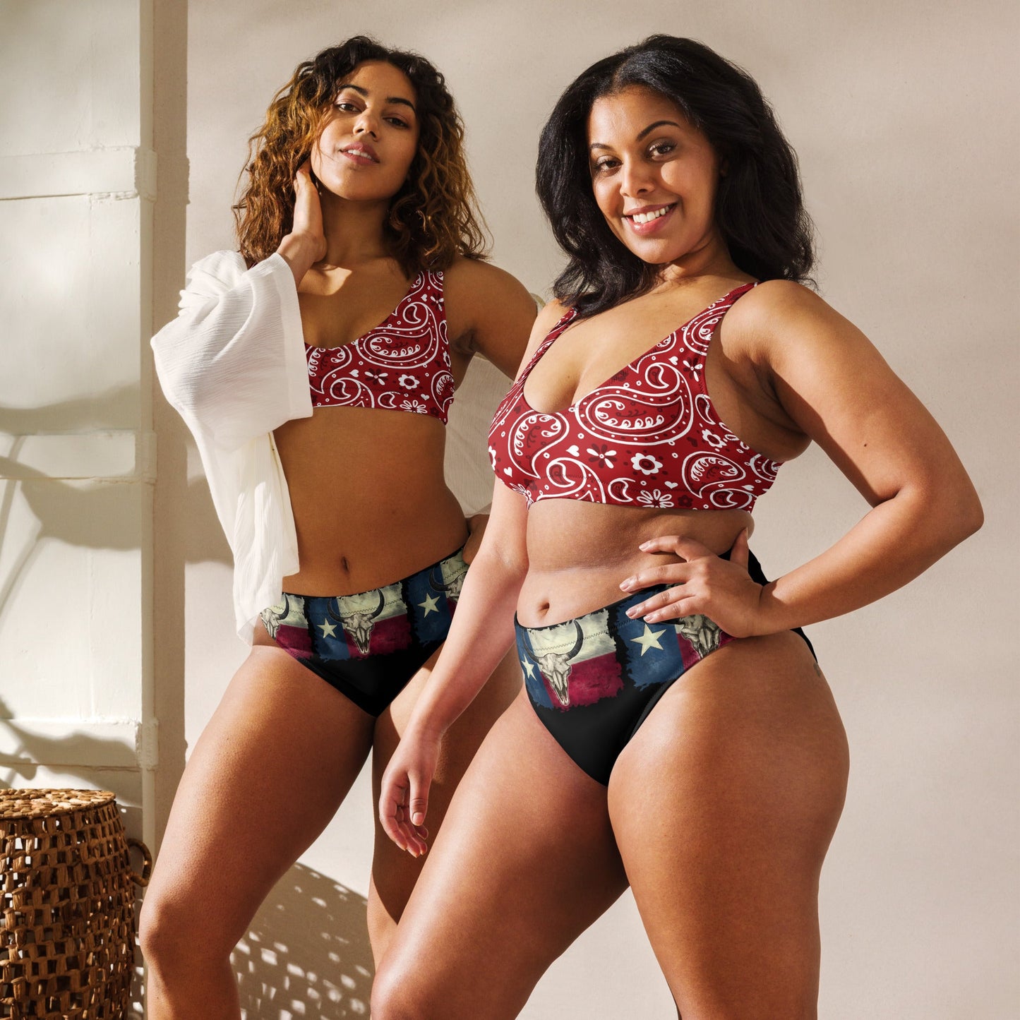 Baha Ranch Yeehaw Texas Bandana Red White & Blue Bikini