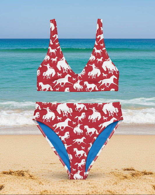 Baha Ranch Yeehaw Red Rodeo Cowboy Bikini