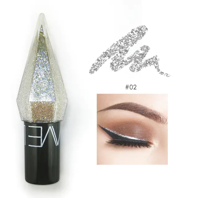 Metallic Shiny Liquid Eyeliner with Glitter Sequins