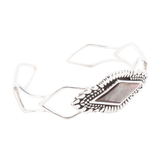Anemone Black Pearl Cuff Bracelet