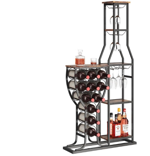 Wine Glass Holder & Storage Rack – Brown