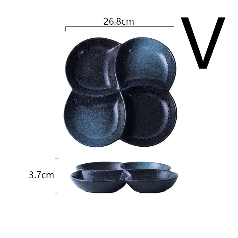 Japanese Ceramic Compartment Dinner Plate