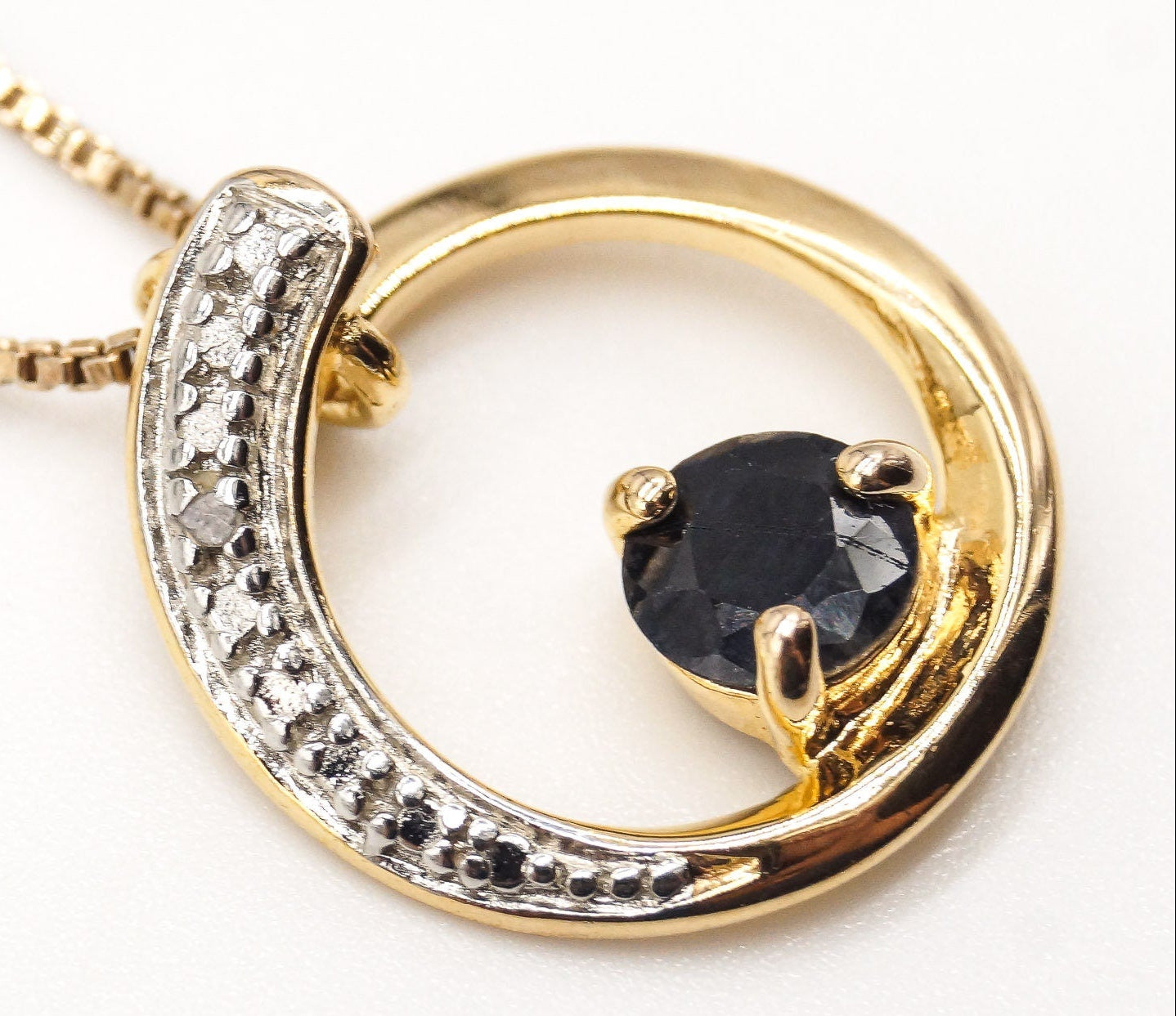 Ross Simons Sapphire Gold Vermeil Sterling Silver Necklace