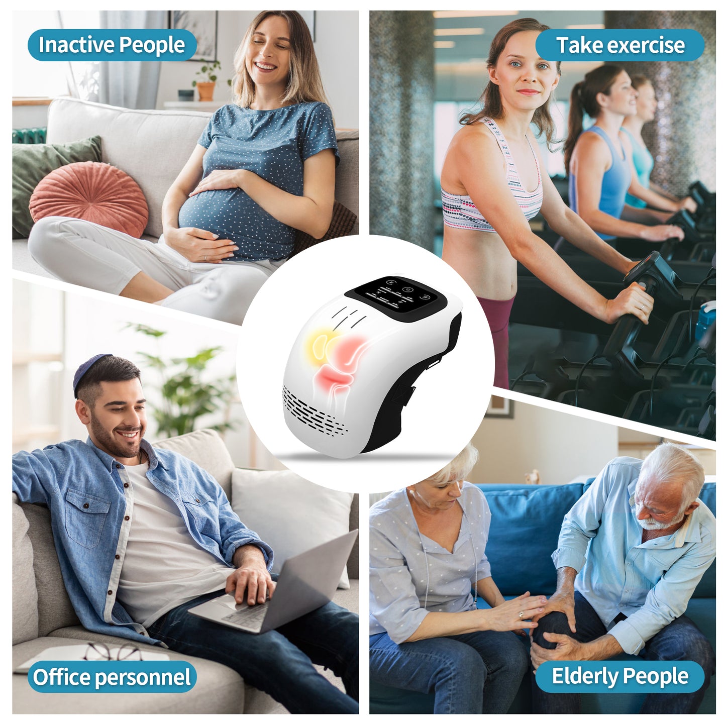 Electric Knee Massager – Infrared Heat, Vibration & Kneading Pain Relief