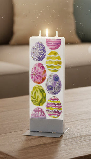 Flatyz Brightly Decorated Easter Eggs Candle