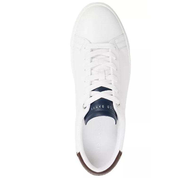 Ted Baker Men's White Leather Lace Up Sneakers-Size 11