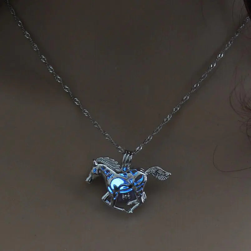 Glowing Horse Necklace