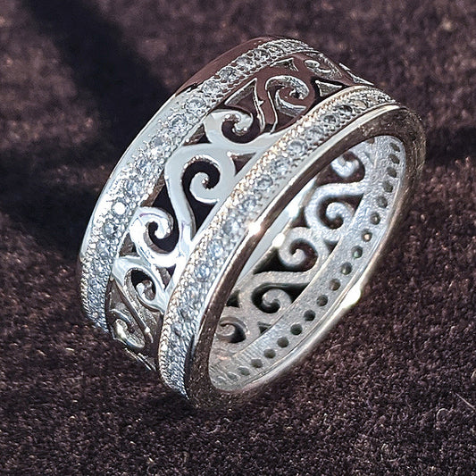 8mm Geometric Design Ring