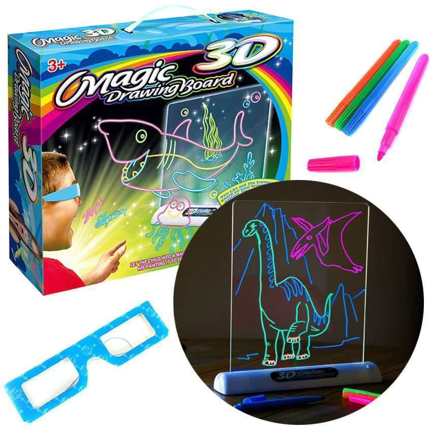 Magic 3D Flash Drawing Board - Multifunctional Color Toy