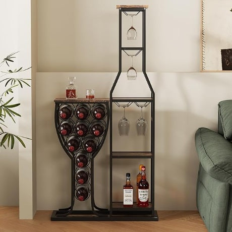 Wine Glass Holder & Storage Rack – Brown
