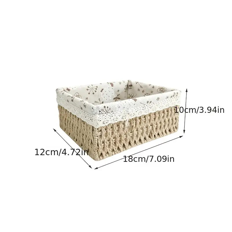 3-Piece Handmade Rattan Storage Basket