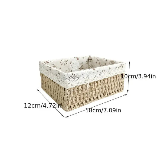 3-Piece Handmade Rattan Storage Basket