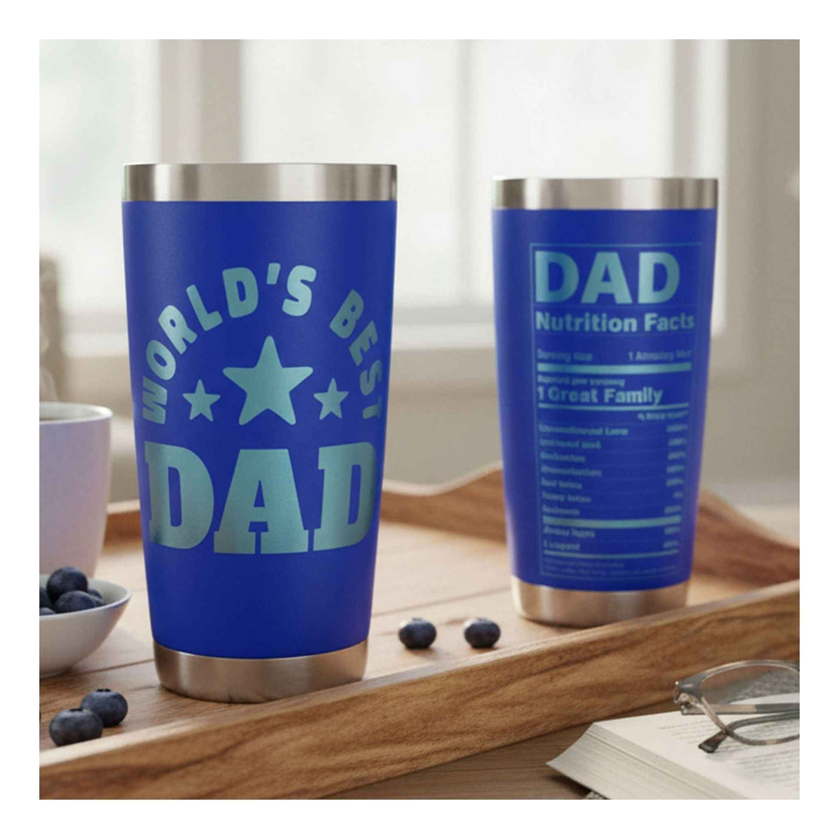 Best Dad Ever Tumbler 20oz Stainless Steel Father's Day Gift