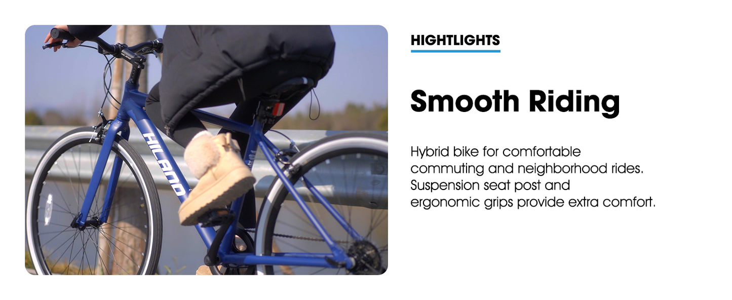 Hiland Hybrid 7-speed Road Bike
