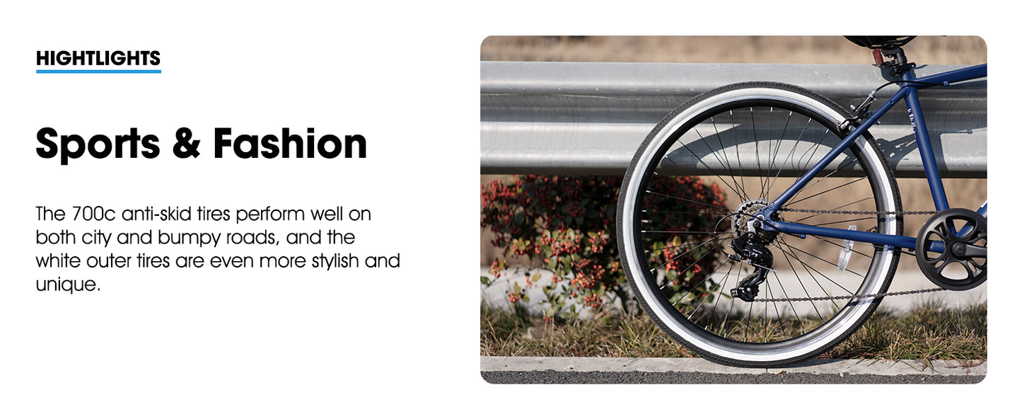 Hiland Hybrid 7-speed Road Bike