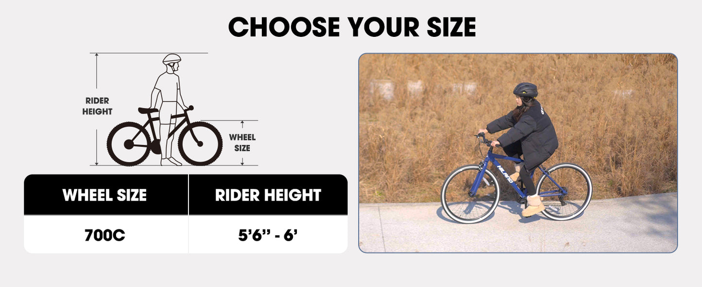 Hiland Hybrid 7-speed Road Bike