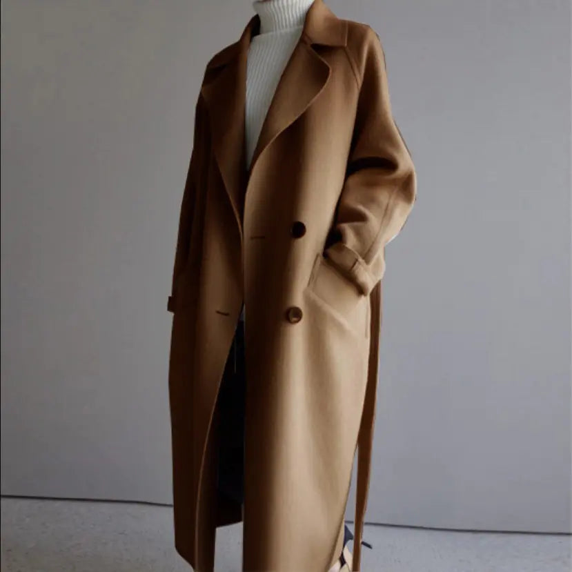 Women's Cashmere Lapel Coat