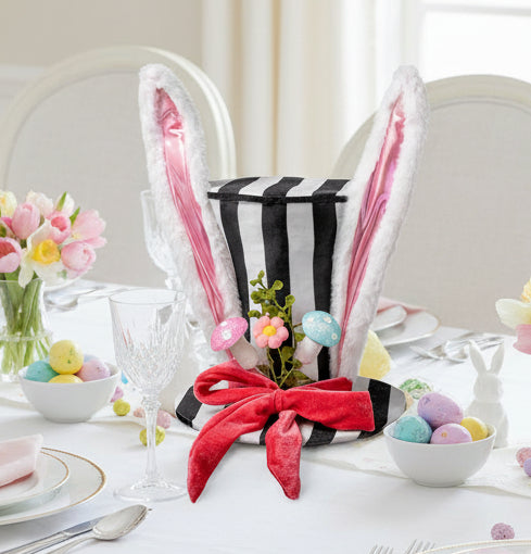 12" Bunny Ear Top Hat: Stripes