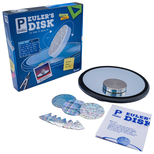 Toysmith Euler's Disk | Kinetic Physics Desk Toy with Holographic Foils