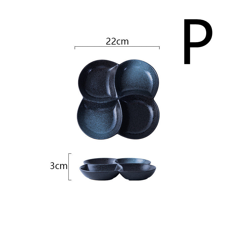Japanese Ceramic Compartment Dinner Plate