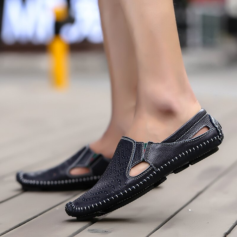 Genuine Leather Summer Flat Sandals