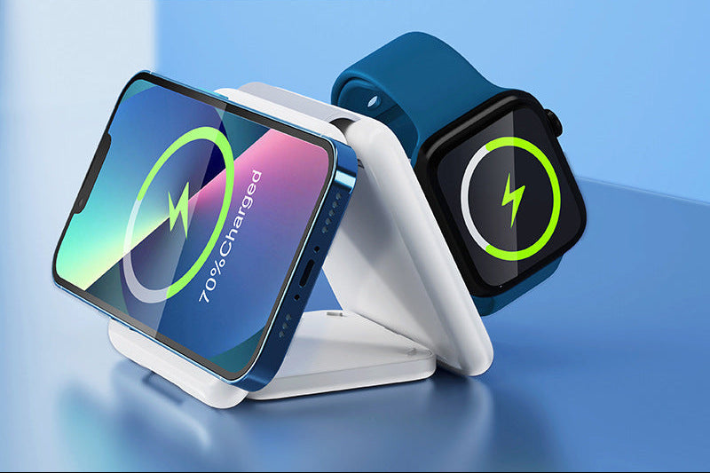 Folding Magnetic Suction Wireless Charger 3-in-1