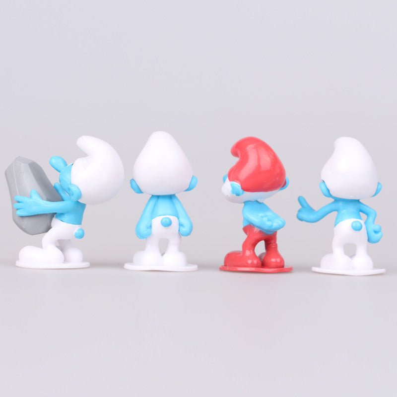Popular 12 Models of Smurf Blue Baby Cake Figurines