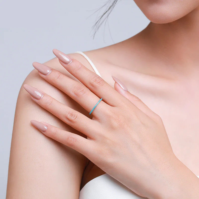 S925 Sterling Silver Turquoise Ring