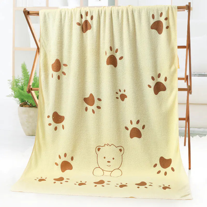 Microfiber Beach Towel with Cartoon Print Design