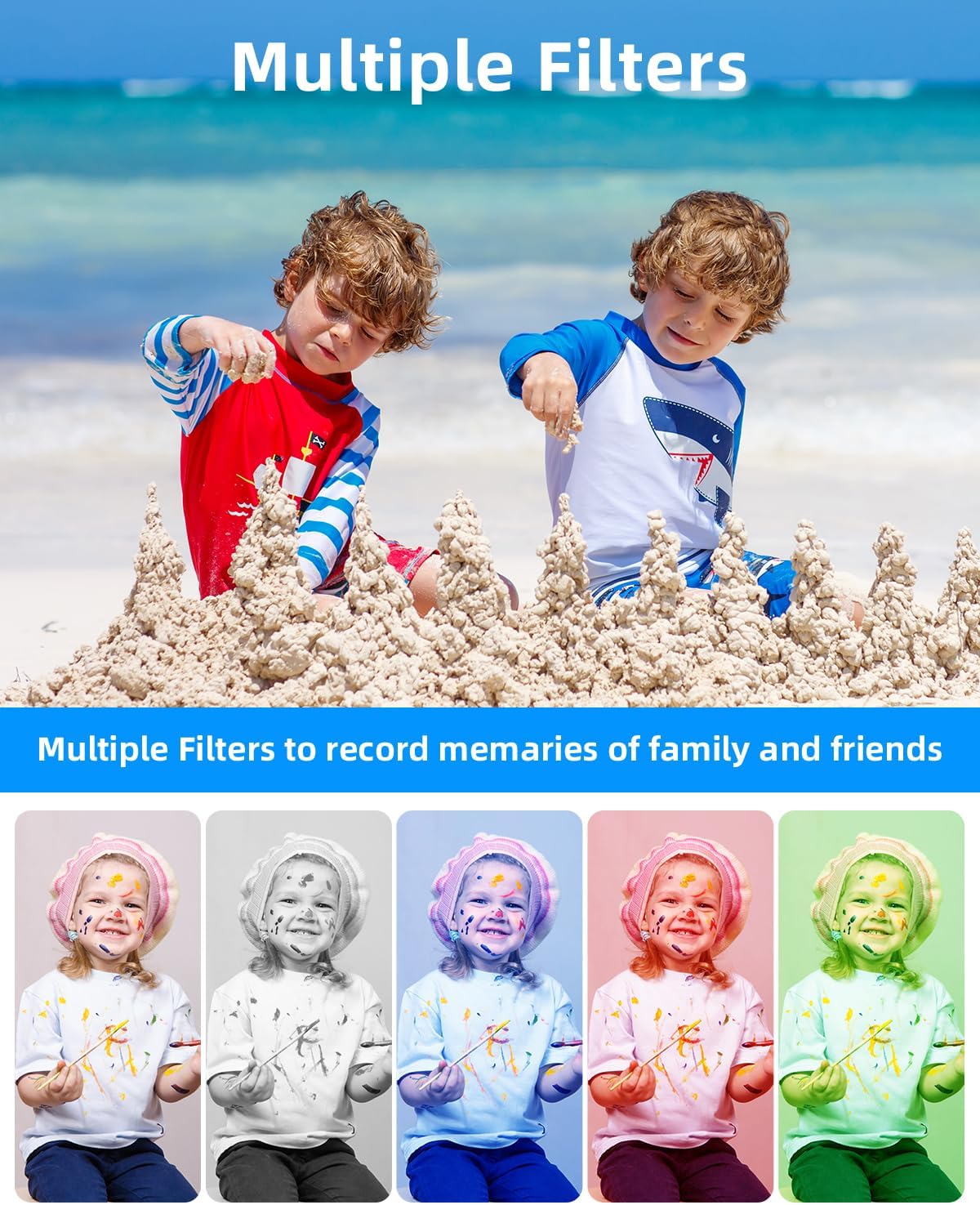 Video Camera Camcorder Full HD 2.7K 36.0 MP with 16GB SD Card