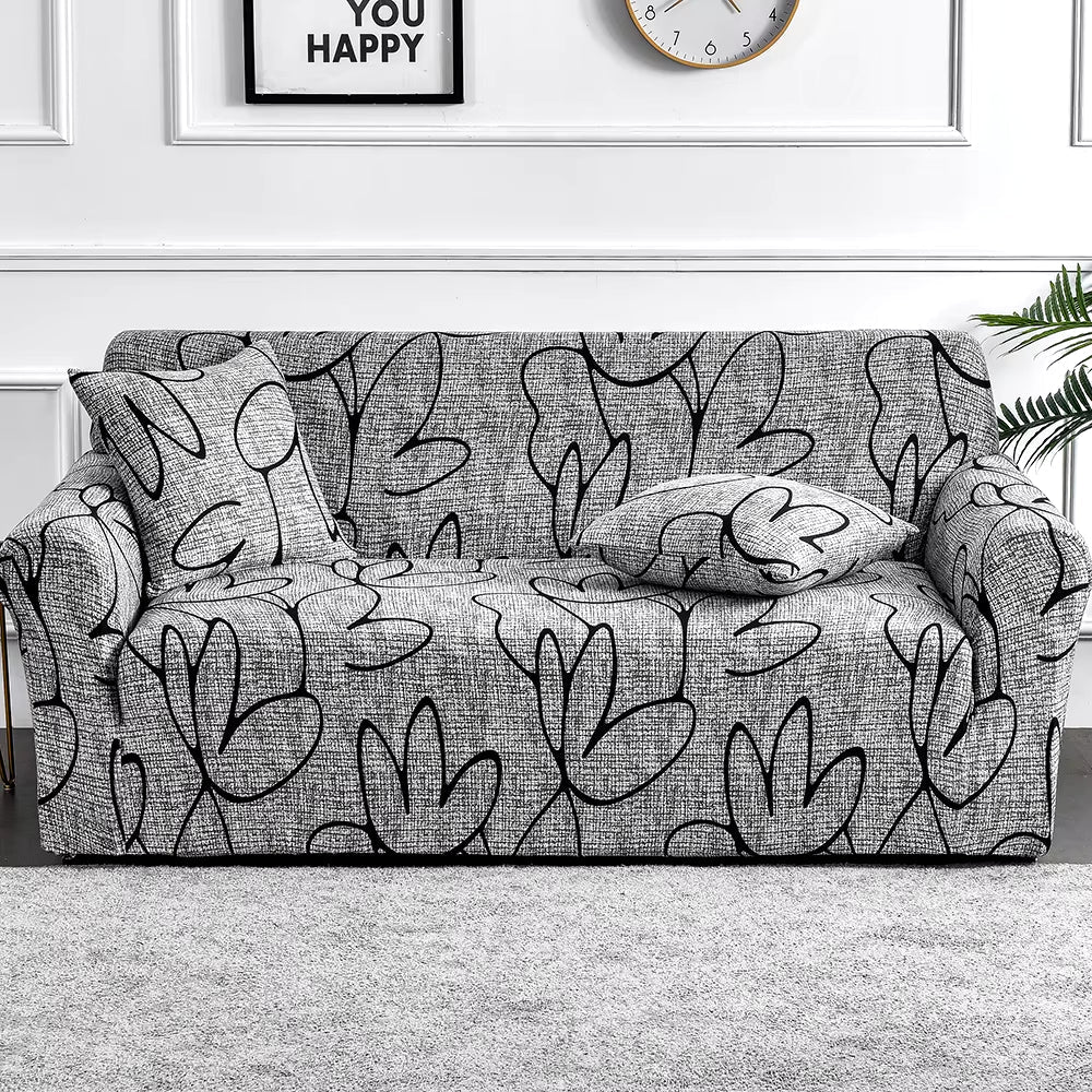 1Pc Flower Printed Elastic Sofa Cover