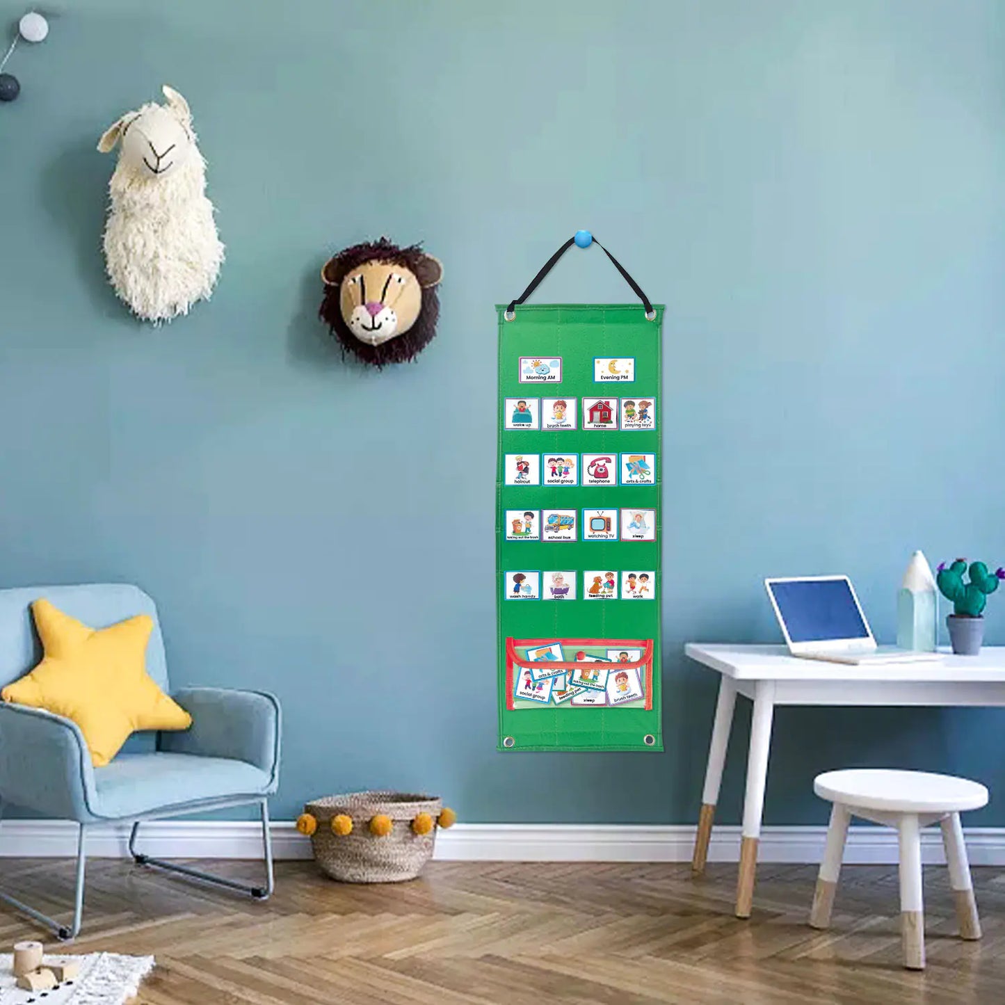 Kids Daily Chores Visual Schedule Calendar Board