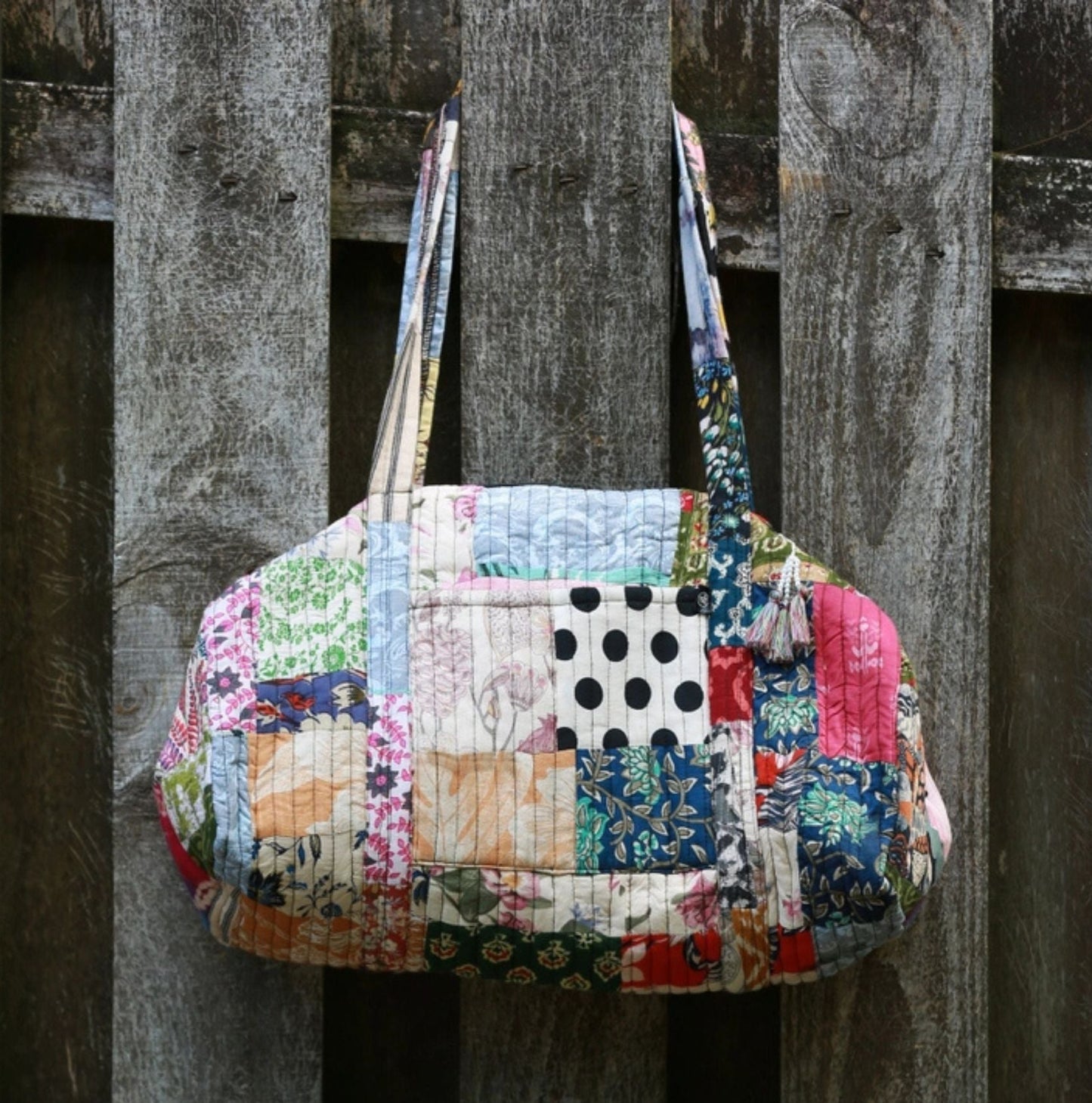 Patchwork Quilted Duffle Bag