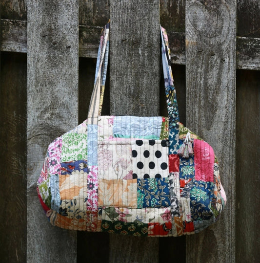 Patchwork Quilted Duffle Bag