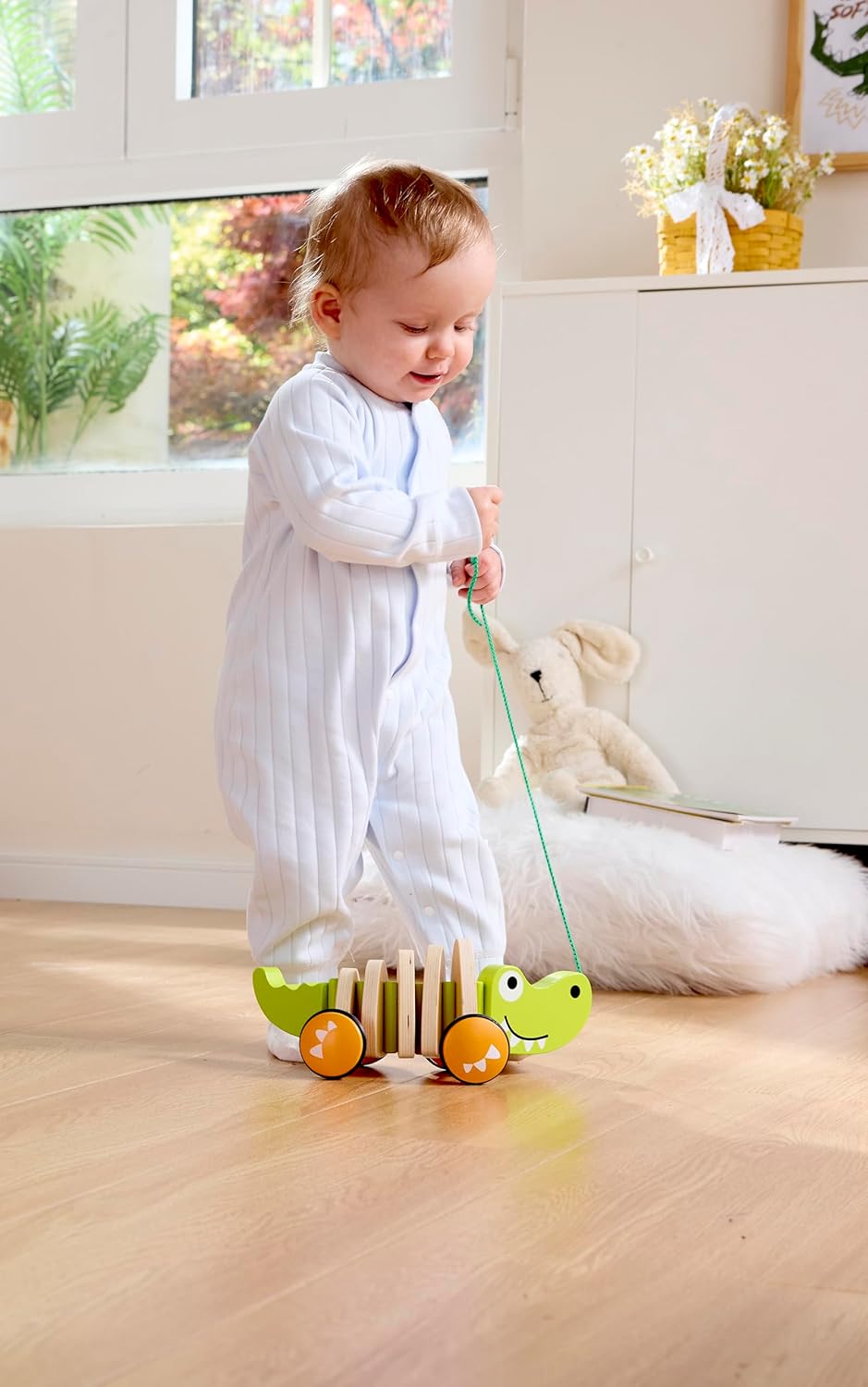 Wooden Walk-A-Long - Dog and Crocodile Models