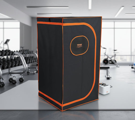 Portable Steam Sauna Tent Full Size, 1000W Personal Sauna Blanket Kit for Home Spa, Detoxify & Soothing Heated Body Therapy, Time & Temperature Remote Control With Floor Mat